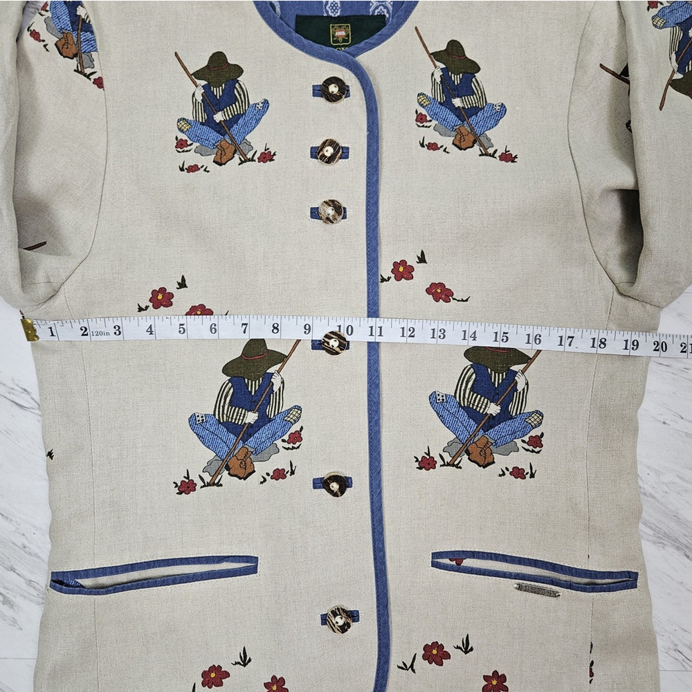 Giesswein Folk Jacket Womens Size 36 US 6 Trachten Blazer Vintage Folkcore - Picture 5 of 16
